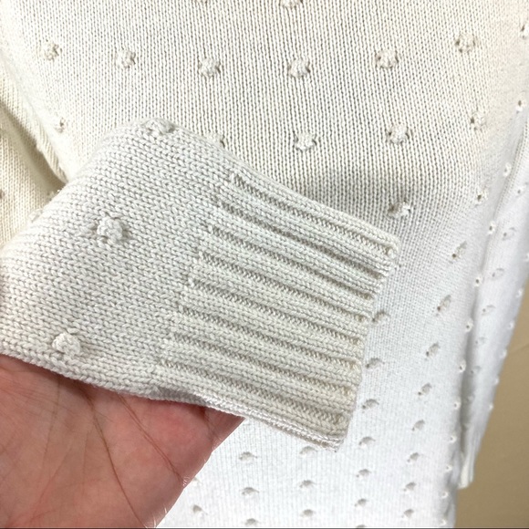 Sea Bleu wool cashmere swiss dot sweater - Picture 4 of 10